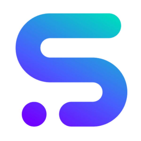 Synthflow AI logo – modern gradient design with a futuristic blue and purple ‘S’ shape