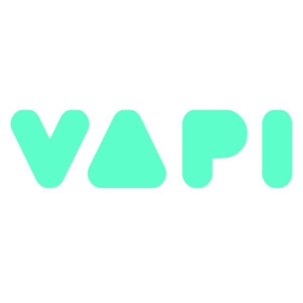 Vapi logo - modern, minimalist branding design with light green text